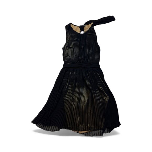 Rinascimento Italian Black Backless Plisse Dress - Picture 3 of 4